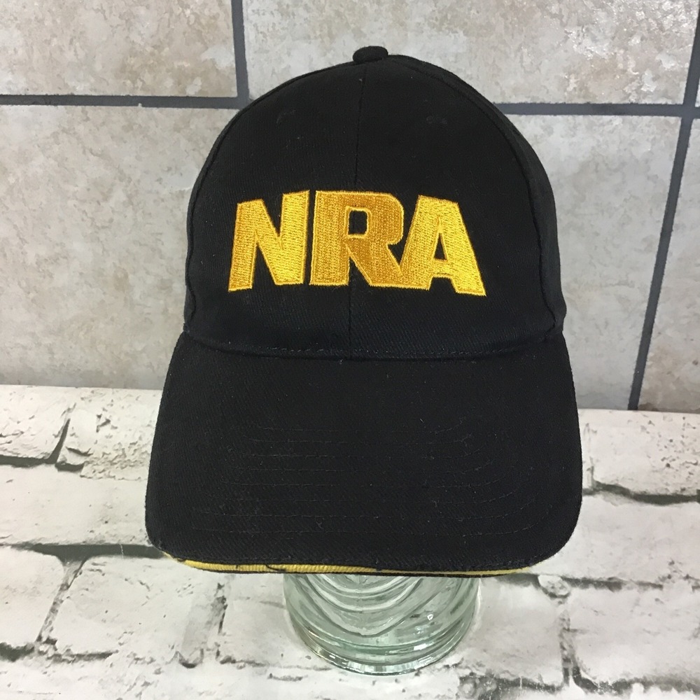 NRA Hat Mens Black Adjustable‎ Ball Cap National Rifle Association 100% Cotton